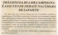  Trânsito da Rua Dr. Campolina é assunto de debate na Câmara de Lafaiete.Jornal Nova Gazeta, Conselheiro Lafaiete, 06 mai. 2006, 411ª ed., p. 15.