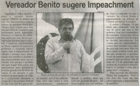 Vereador Benito sugere Impeachment. Correio de Minas, Conselheiro Lafaiete, 28 fev. 2015, p. 02.