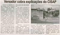 Vereador cobra explicações do CISAP. Correio de Minas, Conselheiro Lafaiete, 26 out. 2013, p. 2.
