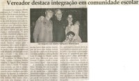 Vereador destaca integração em comunidade escolar. Jornal Correio da Cidade, Conselheiro Lafaiete, 25 jul. 2009, p. 02.