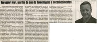 Vereador Ivar  um fim de ano de homenagens e reconhecimentos. Jornal Correio da Cidade, Conselheiro Lafaiete, 26 dez. 2009, p. 02.