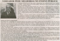 Vereador pede melhorias no ensino público. Jornal Gazeta, Conselheiro Lafaiete, 21 ago. 2015, p. 05.