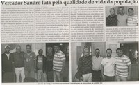 Vereador Sandro luta pela qualidade de vida da população. Jornal Correio da Cidade, Conselheiro Lafaiete,  05 jul. 2014, p. 6.