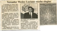  Vereador Wesley Luciano recebe elogios. Jornal da Cidade Lafaiete & Região, Conselheiro Lafaiete, 1 a 10 jul. 2001, s.n., p. 3.
