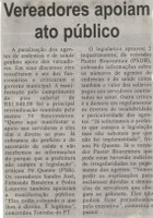 Vereadores apoiam ato público. Correio de Minas, Conselheiro Lafaiete, 07 mar. 2015, p. 06.