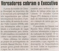 Vereadores cobram o Executivo. Jornal Correio da Cidade, Conselheiro Lafaiete, 06 set. 2014, p. 4.