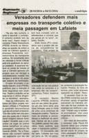 Vereadores defendem mais empresas no transporte coletivo e meia passagem em Lafaiete. Jornal Expressão Regional, 28 out. a 04 nov. 2016, 453Xª ed., p. 7.