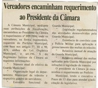 Vereadores encaminham requerimento [009/2006] ao Presidente da Câmara. Folha Livre, Conselheiro Lafaiete, 15 abr. 2006, 266ª ed., p. 15.