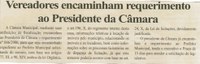  Vereadores encaminham requerimento ao Presidente da Câmara. Folha Livre, Conselheiro Lafaiete, 15 abr. 2006, 226ª ed., p. 15.