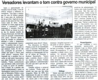 Vereadores levantam o tom contra governo municipal. Correio de Minas, Conselheiro Lafaiete, 28 fev. 2015, p. 04.