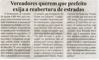 Vereadores querem que prefeito exija a reabertura de estradas.  Expressão Regional, Conselheiro Lafaiete, 09 a 15 abr. 2016, 424Xª ed., p. 5.