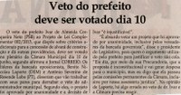 Veto do prefeito deve ser votado dia 10. Jornal Correio da Cidade, Conselheiro Lafaiete, 01 jun. 2013, p. 02.