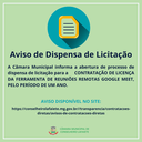 AVISO DE DISPENSA DE LICITAÇÃO