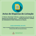 AVISO DE DISPENSA DE LICITAÇÃO