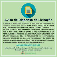 AVISO DE DISPENSA DE LICITAÇÃO